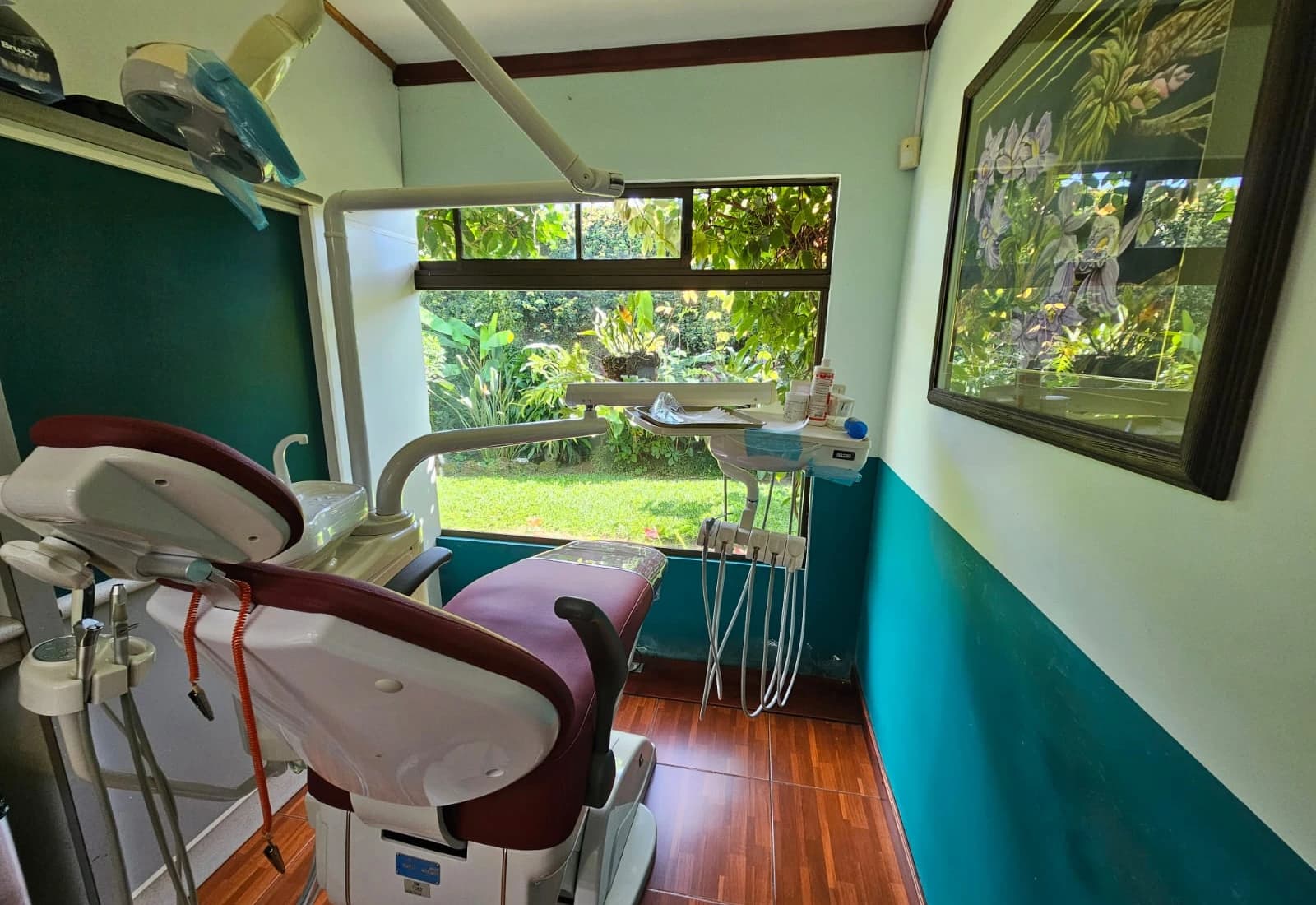 Consultorio con vista al jardín